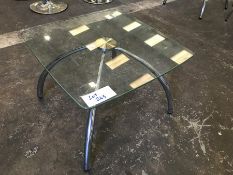 Chrome Framed Glass Topped Coffee Table