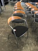 7no. Chrome Framed Timber Backed Meeting Chairs, Please Note: Buyer Must be Satisfied with the