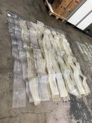 15no. PVC Curtains 2150mm Long, 200mm Wide & 2no. Metal Hooks 985mm