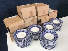 82no. Blue & White Pattered Coffee Saucers