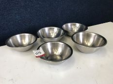 5no. Stainless Steel Mixing Bowls 230mm Dia