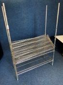 2-Tier Wire Shelving Unit with 3no. Shelves as Lotted, Damage to Shelves as Illustrated, Shelves