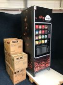 Klix Mars Drinks Momentum Hot Drinks Vending Machine, Complete with Expired Drink Cases, This