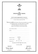 Welsh Rugby Union Jubilee Debentures Issued at £5,000, Designated Seat: U8 . 24 . 25, Valid Until