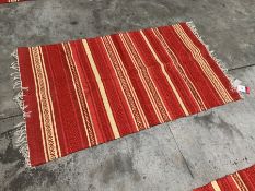 Red Striped Interior Floor Rug 900 x 1500mm