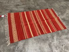 Red Striped Interior Floor Rug 900 x 1500mm