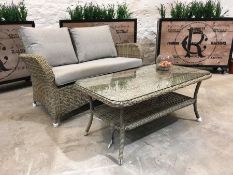 Boxed LG Outdoor Monaco Hazel Lounge Sofa, Coffee Table and Cushions, Bundle Code: MNH05BDL Note: