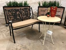 Outdoor Furniture Comprising; LeisureGrow Devon 2 Seat Bench Code: DVO02, Bracken Outdoors Agadir