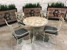 LG Outdoor Furniture Comprising; 4no. Morocco Armchairs and Cushions Code: MOR01BDL, 90cm Dining