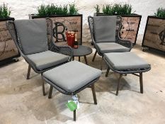 LG Outdoor Santa Fe Outdoor Furniture Comprising; Santa Fe Lounge Chairs, Footstools and Cushions