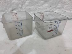 2no. 12L Plastic Containers