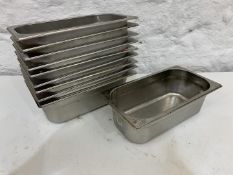 10no. Gastronorm Trays 150 x 300 x 100mm