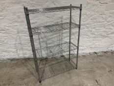 4-Tier Wire Shelving Unit 910 x 1380 x 355mm