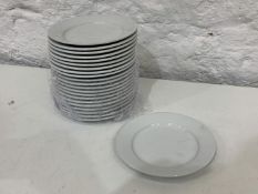 22no. White Porcelain Side Plates 200mm dia