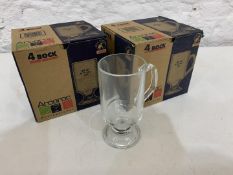 8no. Boxed and Unused Arcoroc Glass Latte Mugs