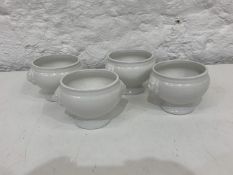 4no. White Porcelain Soup Bowls