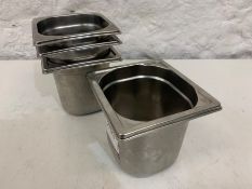 4no. Gastronorm Pans 135 x 150 x 150mm