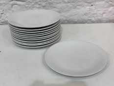 12no. White Porcelain Plates 310mm dia
