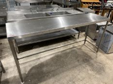 Stainless Steel Prep Table 2050 x 540 x 1000mm