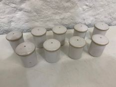 9no. White Porcelain Salt/Pepper Shakers