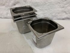 4no. Gastronorm Pans 135 x 150 x 150mm