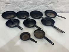 9no. Various Commercial Frying Pans