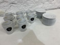 13no. Miko Coffee Cups with 16no. Saucers