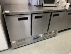 Polar Refrigeration G622 Stainless Steel 3-Door Counter Refrigerator