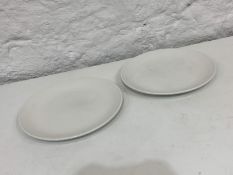 2no. Oversized White Porcelain Plates 370mm dia