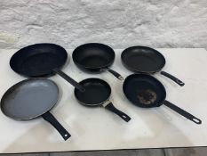 6no. Various Commercial Frying Pans