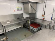 2015 Electrolux NHT8WSG Commercial Pass Through Dishwasher Complete with Stainless Steel Sink Unit