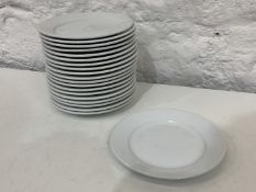 20no. White Porcelain Side Plates 200mm dia