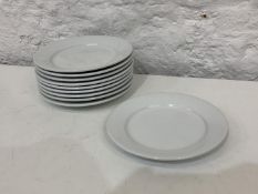 10no. White Porcelain Side Plates 200mm dia