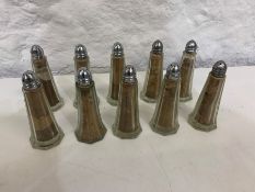 10no. Glass Pepper Shakers