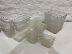 Quantity of Plastic Gastronorm Storage Tubs as Illustrated