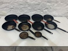 10no. Various Commercial Frying Pans