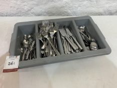 Quantity of Stainless Steel Cutlery with Cutlery Tray