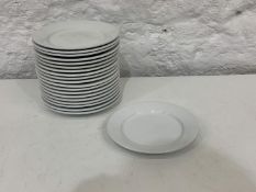 20no. White Porcelain Side Plates 200mm dia