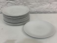 11no. White Porcelain Plates 310mm dia