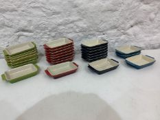 25no. Various Colour Serving Dishes 140 x 110mm