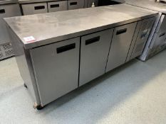 Polar Refrigeration G378 Stainless Steel 3-Door Counter Refrigerator