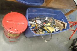 Lot of Justrite Oily Waste Can, Tiger Torch, Bolt Cutters, etc.