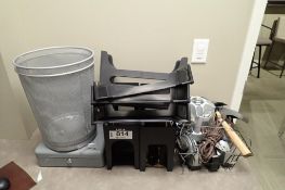 Lot of Asst. Office Supplies inc. Paper Trays, Waste Baskets, Lockbox, etc.