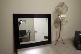 Lot of Bevelled Glass Mirror and Wire Form Mannequin Statue-USED.