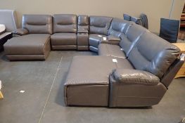 Marzelli 117" & 117" 7-Piece Sectional w/ LHF & RHF Chaise Lounges, 2 Consoles, 2 Armless Manual Rec