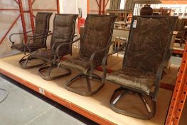 Lot of 4 Swivel Patio Chairs-USED.