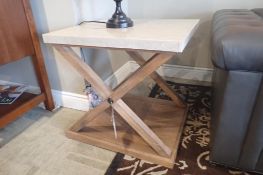 A.R.T. Furniture Ventura 27"x24" Granite Top End Table.