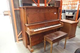 Gable-Nelson Upright Grand Piano w/ Bench-USED.