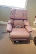 Ekornes Stressless Reno Medium Paloma Leather Power Reclining Arm Chair.