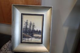 Roma Moulding Wood Framed 22 1/2"x18 1/2" Northern Shoreline II Picture.